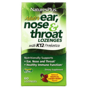 NaturesPlus Adult's Ear Nose & Throat Natural Tropical Cherry Berry 60 viên 097467492547