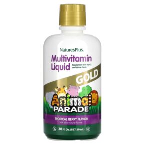 NaturesPlus Animal Parade Gold Multivitamin Liquid Tropical Berry 30 fl oz (887.1 ml) 097467299016