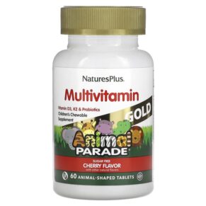 NaturesPlus Animal Parade Gold Multivitamin Supplement Cherry 60 viên 097467299313