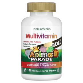 NaturesPlus Animal Parade Gold Multivitamin Supplement Cherry Grape & Orange 120 viên 097467299283