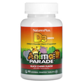 NaturesPlus Animal Parade Vitamin D3 Black Cherry 500 IU 90 viên 097467299504
