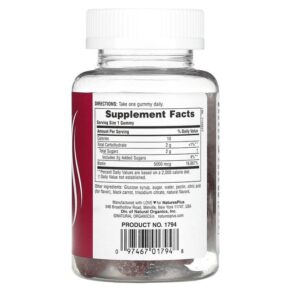 NaturesPlus Biotin Gummies Raspberry 5.000 mcg 60 Gummies 3 NaturesPlus Biotin Gummies Raspberry 5.000 mcg 60 Gummies 097467017948