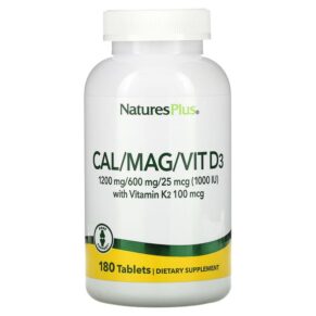NaturesPlus Cal/Mag/Vit D3 + Vitamin K2 180 viên 097467336476