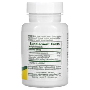 NaturesPlus DHEA-25 with Bioperine 60 Capsules 097467049680