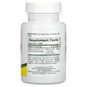 NaturesPlus Folic Acid as Methylfolate 800 mcg 90 Tablets 3 NaturesPlus Folic Acid as Methylfolate 800 mcg 90 Tablets 097467017900