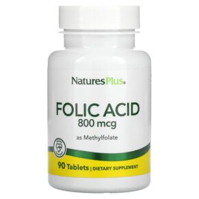 NaturesPlus Folic Acid as Methylfolate 800 mcg 90 viên 097467017900