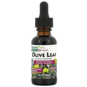 NaturesPlus Herbal Actives Olive Leaf Alcohol Free 1 fl oz (30 ml) 097467078499