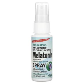 NaturesPlus InstaNutrient Melatonin Spray Natural Peppermint 2 fl oz (60 ml) 097467047624