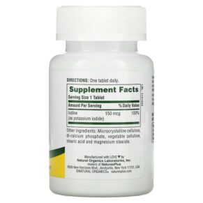 NaturesPlus Iodine Potassium Iodide 150 mcg 100 Tablets 097467033719