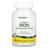 NaturesPlus Iron + Vitamin C & Herbs Cherry 90 viên 097467034211