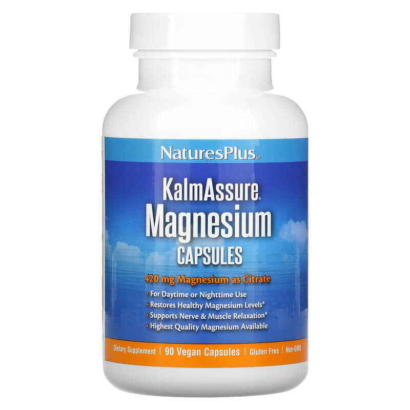 NaturesPlus KalmAssure Magnesium 140 mg 90 Vegan Capsules 1 NaturesPlus KalmAssure Magnesium 140 mg 90 viên 097467336025