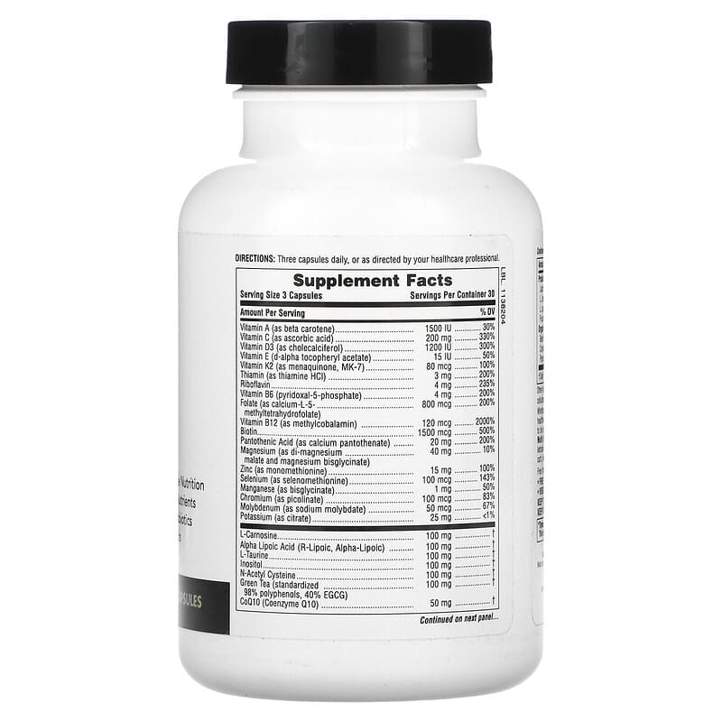 NaturesPlus Keto Living Daily Multi 90 Capsules 8 Thành phần vi chất NaturesPlus Keto Living Daily Multi 90 viên 097467820029