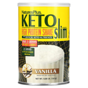 NaturesPlus Keto Slim High Protein Shake Vanilla 0.8 lb (363 g) 097467473515