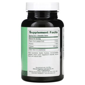NaturesPlus Chewable Papaya Enzyme Supplement 360 Tablets 097467044623