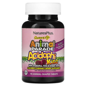 NaturesPlus Source of Life Animal Parade AcidophiKidz Berry 90 viên 097467299696