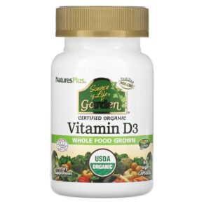 NaturesPlus Source of Life Garden Organic Vitamin D3 60 viên 097467307353