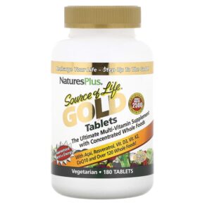 NaturesPlus Source Of Life Gold Ultimate Multi-Vitamin Supplement 180 viên 097467307124