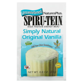 NaturesPlus Spiru-Tein High Protein Energy Meal Vanilla 8 Packets 0.8 oz (23 g) Each 097467958814