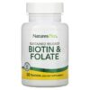 NaturesPlus Sustained Release Biotin & Folate 30 viên 097467017924