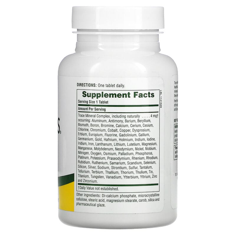 NaturesPlus Trace-Mins Trace Mineral Complex 180 Tablets 8 Thành phần vi chất NaturesPlus Trace-Mins Trace Mineral Complex 180 viên 097467035607