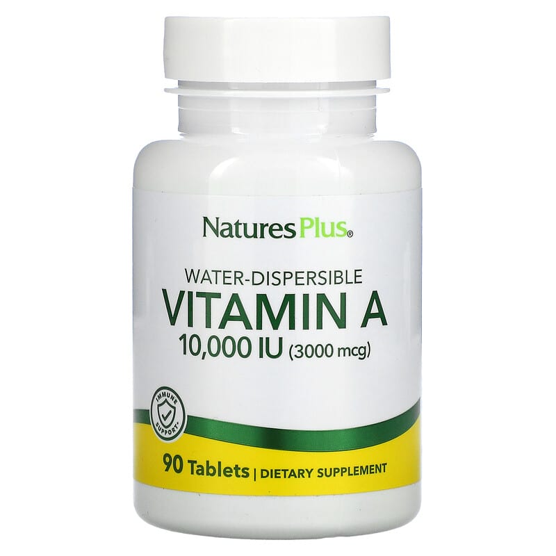 NaturesPlus Water-Dispersible Vitamin A 10.000 IU (3.000 mcg) 90 Tablets 1 NaturesPlus Water-Dispersible Vitamin A 10.000 IU (3.000 mcg) 90 viên 097467009813
