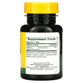 NaturesPlus Water-Dispersible Vitamin D3 400 IU 90 Tablets 097467009912