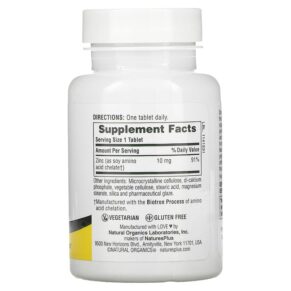 NaturesPlus Zinc 10 mg 90 Tablets 097467036307