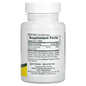 NaturesPlus Zinc 50 mg 90 Tablets 097467036451