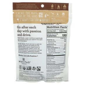 Navitas Organics Organic Cacao Nibs 8 oz (227 g) 858847000680