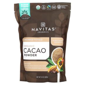 Navitas Organics Organic Cacao Powder Unsweetened 24 oz (680 g) 811961020910