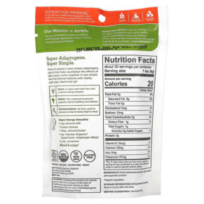 Navitas Organics Organic Superfood+ Adaptogen Blend Maca + Reishi + Ashwagandha 6.3 oz (180 g) 811961022389