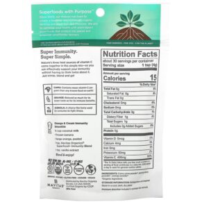 Navitas Organics Organic Superfood+ Immunity Blend Vitamin C Powerhouse Camu + Orange + Acerola Cherry 4.2 oz (120 g) 811961022648