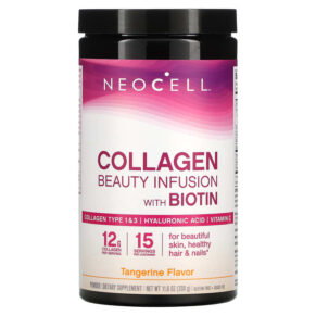NeoCell Collagen Beauty Infusion Drink Mix + Biotin Tangerine 11.6 oz (330 g) 016185129436