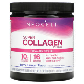 NeoCell Super Collagen Peptides Type 1 & 3 Berry Lemon 6.7 oz (190 g) 016185129900