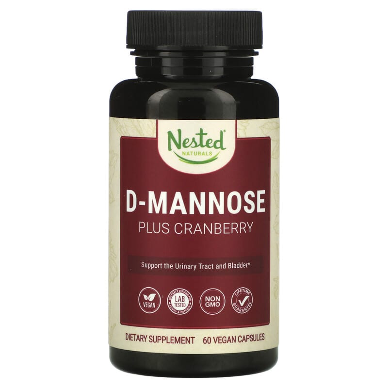 Nested Naturals D-Mannose Plus Cranberry 60 Vegan Capsules 1 Nested Naturals D-Mannose Plus Cranberry 60 viên 852446007033
