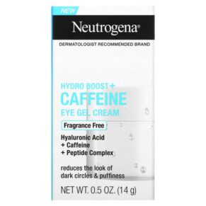 Neutrogena Hydro Boost + Caffeine Eye Gel Cream Fragrance Free 0.5 oz (14 g) 070501103913