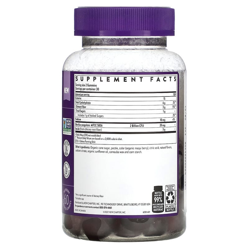 New Chapter All-Flora Probiotic + Prebiotic Raspberry 1 Billion CFU 60 Gummies 8 Thành phần vi chất New Chapter All-Flora Probiotic + Prebiotic Raspberry 1 Billion CFU 60 viên 727783903792