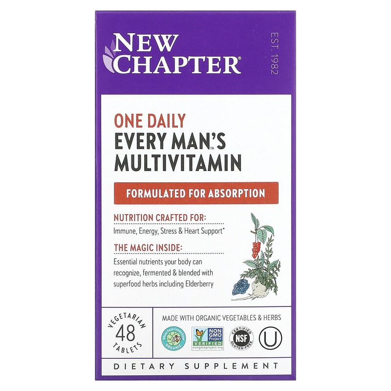 New Chapter Every Man's One Daily Multivitamin 48 Vegetarian Tablets 1 New Chapter Every Man's One Daily Multivitamin 48 viên 727783003270