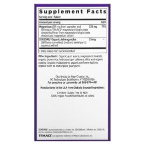New Chapter Magnesium + Ashwagandha 60 Vegan Tablets 727783902436