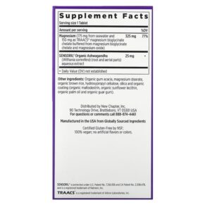 New Chapter Magnesium + Ashwagandha 90 Vegan Tablets 727783904041