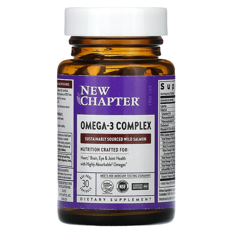 New Chapter Omega-3 Complex 30 Softgels 1 New Chapter Omega-3 Complex 30 viên 727783902924