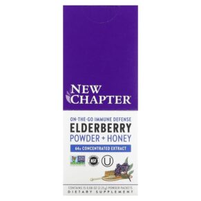 New Chapter On-The-Go Immune Defense Elderberry Powder + Honey 15 gói 0.08 oz (2.25 g) 727783902719