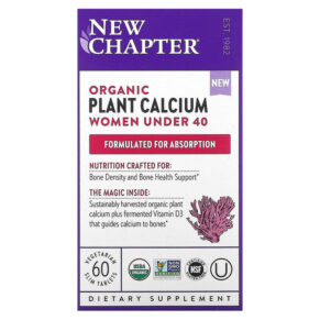 New Chapter Organic Plant Calcium Women Under 40 60 viên 727783903693
