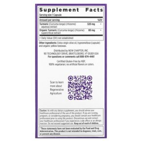 New Chapter Turmeric Force 120 Vegetarian Capsules 727783900456