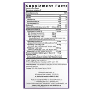New Chapter Wholemega Fish Oil Tiny Caps 180 Softgels 727783901774