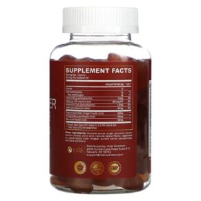 Nobi Nutrition Premium Apple Cider Vinegar Gummies with The Mother Apple 60 Gummies 850018274234