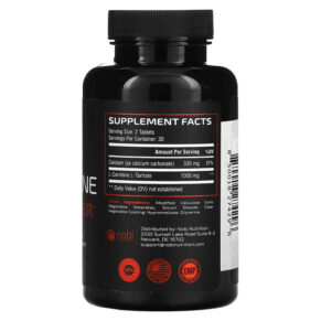 Nobi Nutrition Premium L-Carnitine Fat Burner 60 Tablets 850018274296