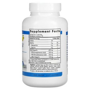 Nordic Naturals Arctic Omega Lemon 1.000 mg 180 Soft Gels 768990041013
