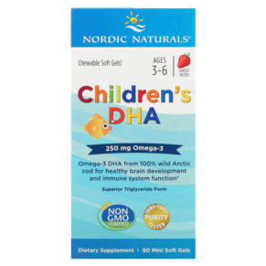 Nordic Naturals Children's DHA Ages 3-6 Strawberry 90 viên 768990017100