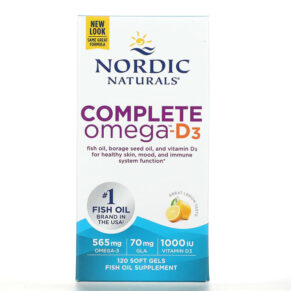 Nordic Naturals Complete Omega-D3 Lemon 565 mg 120 viên 768990027789